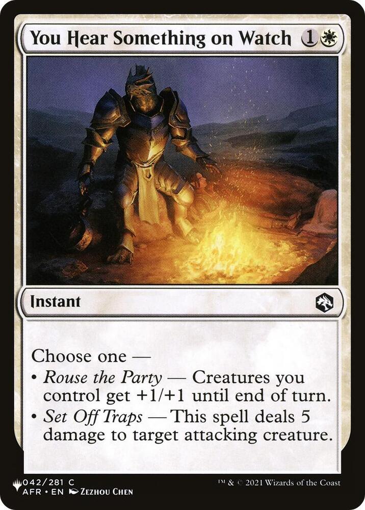 You Hear Something on Watch 042/281 card from The List Reprints