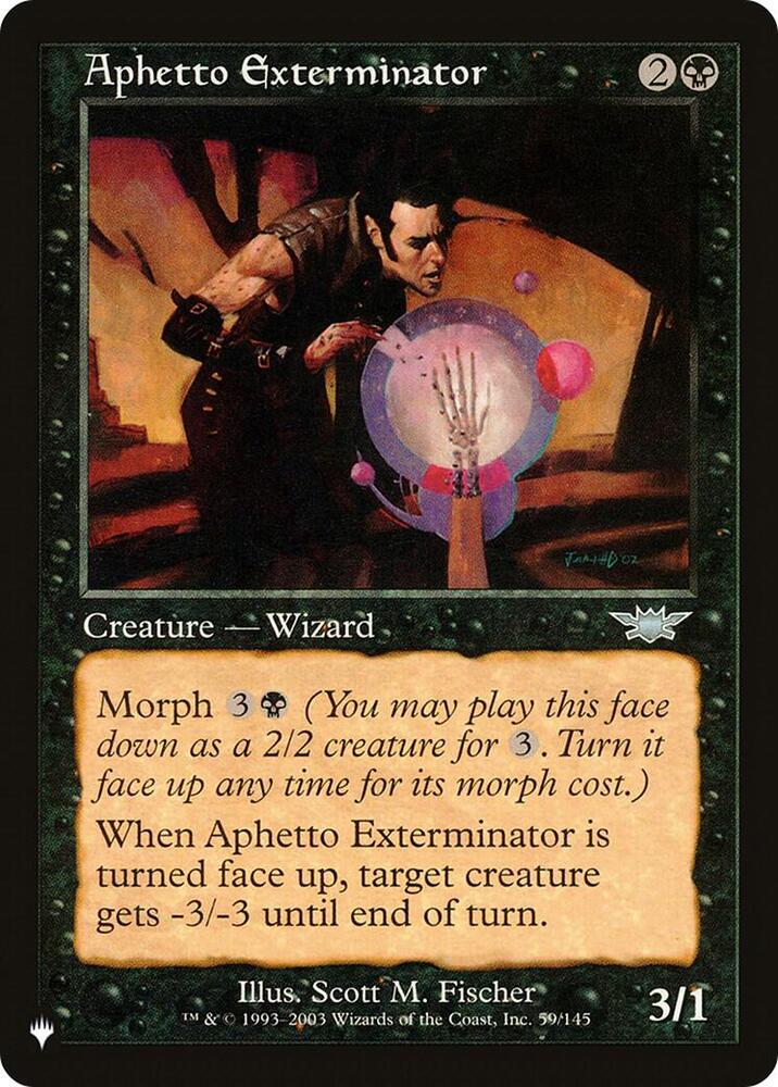 Aphetto Exterminator 59/145 card from The List Reprints