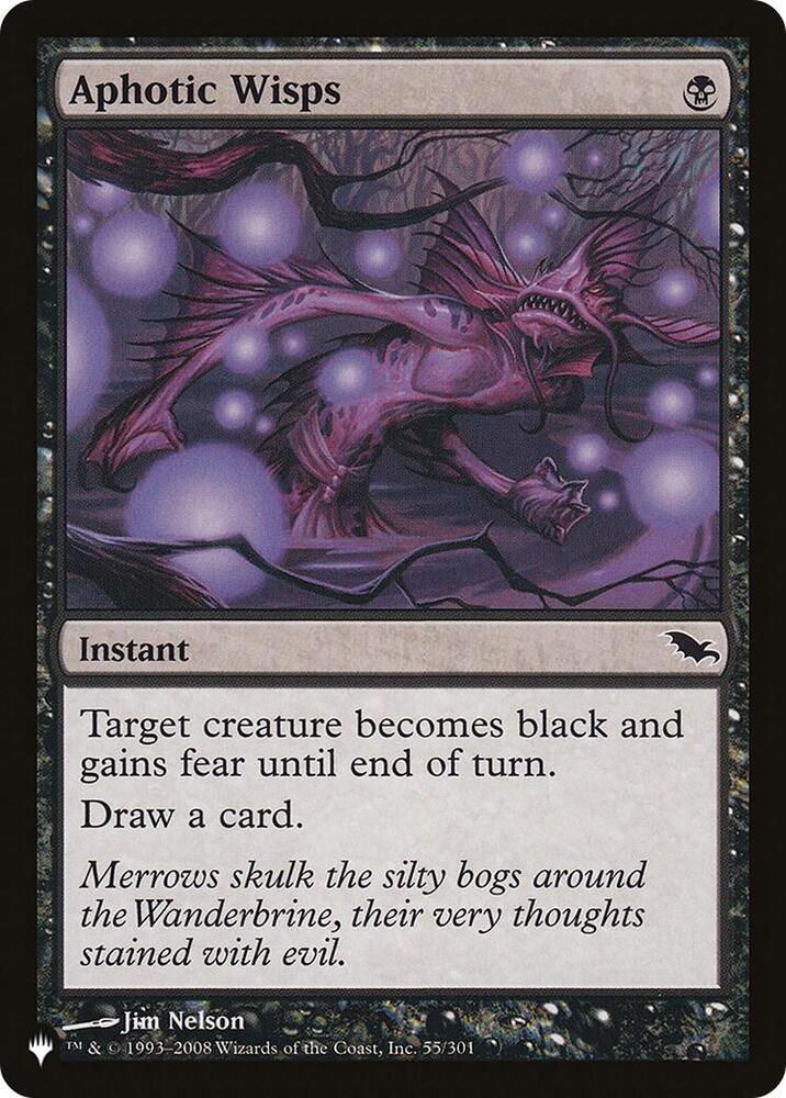 Aphotic Wisps 55/301 card from The List Reprints