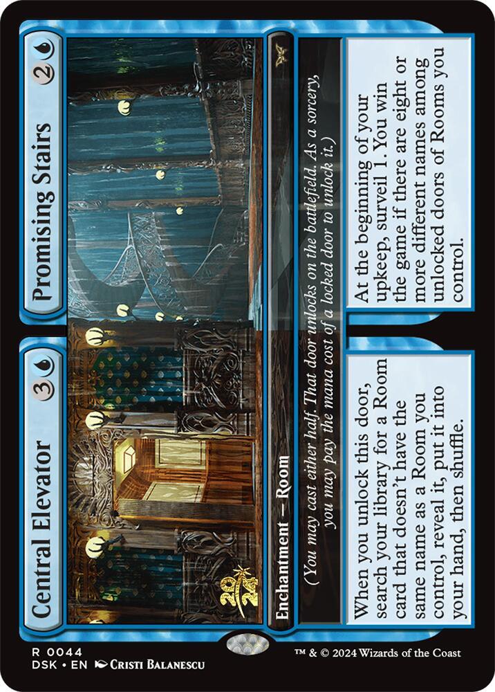 Central Elevator // Promising Stairs 44 card from Prerelease Cards