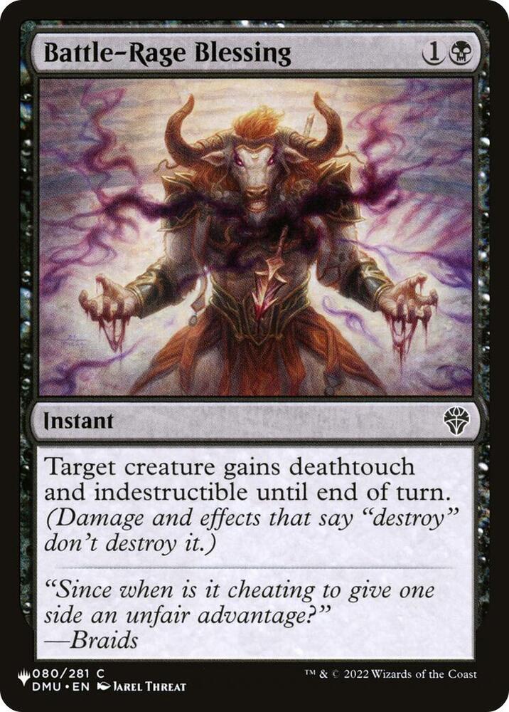 Battle-Rage Blessing 080/281 card from The List Reprints