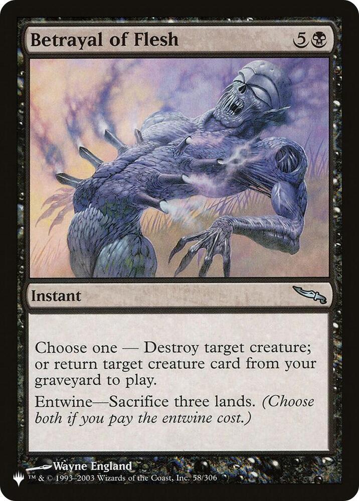 Betrayal of Flesh 58/306 card from The List Reprints