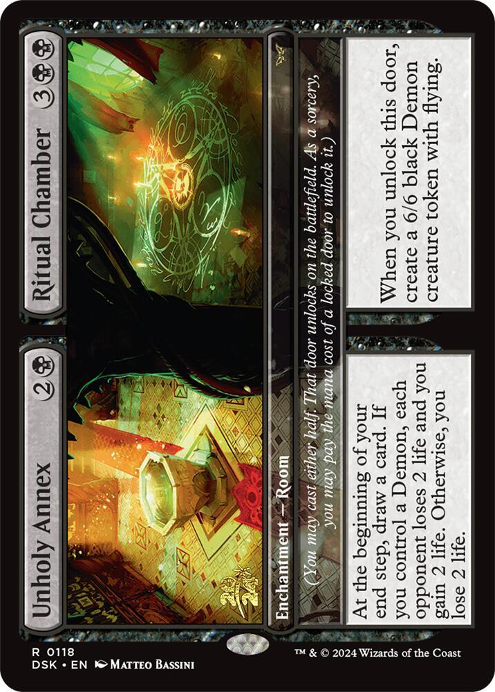 Unholy Annex // Ritual Chamber 118 card from Prerelease Cards