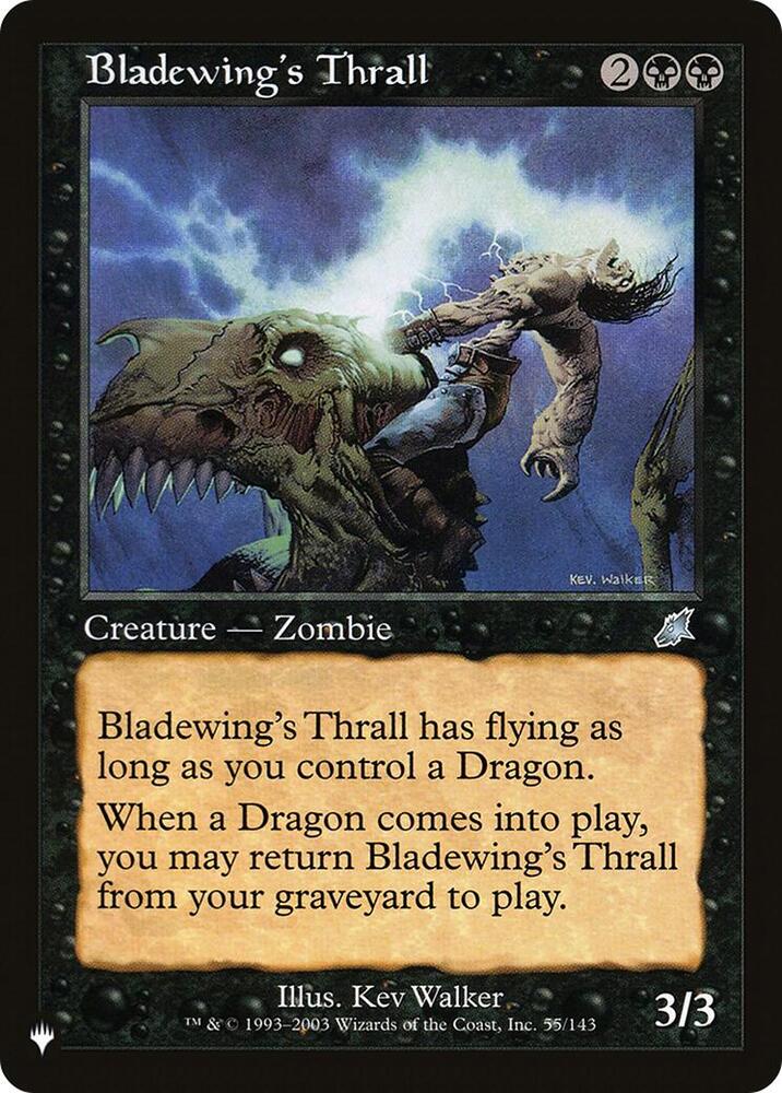 Bladewing's Thrall 55/143 card from The List Reprints