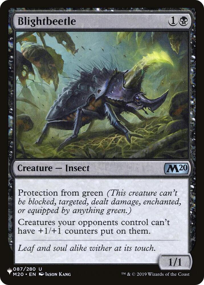 Blightbeetle 087/280 card from The List Reprints