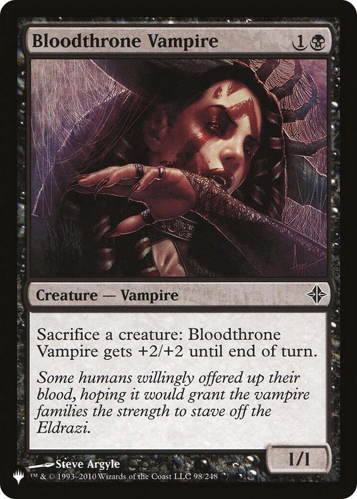 Bloodthrone Vampire 98/248 card from The List Reprints