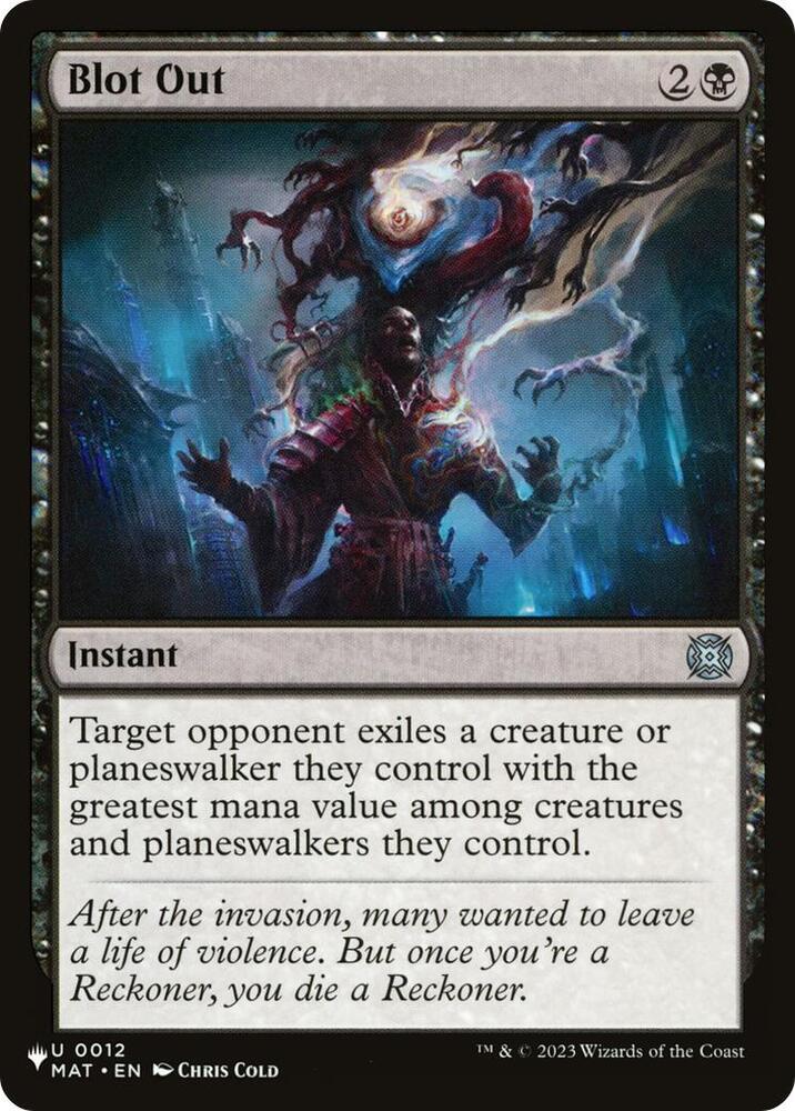 Blot Out 0012 card from The List Reprints