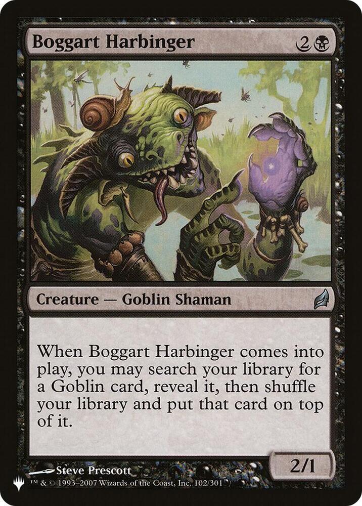 Boggart Harbinger 102/301 card from The List Reprints