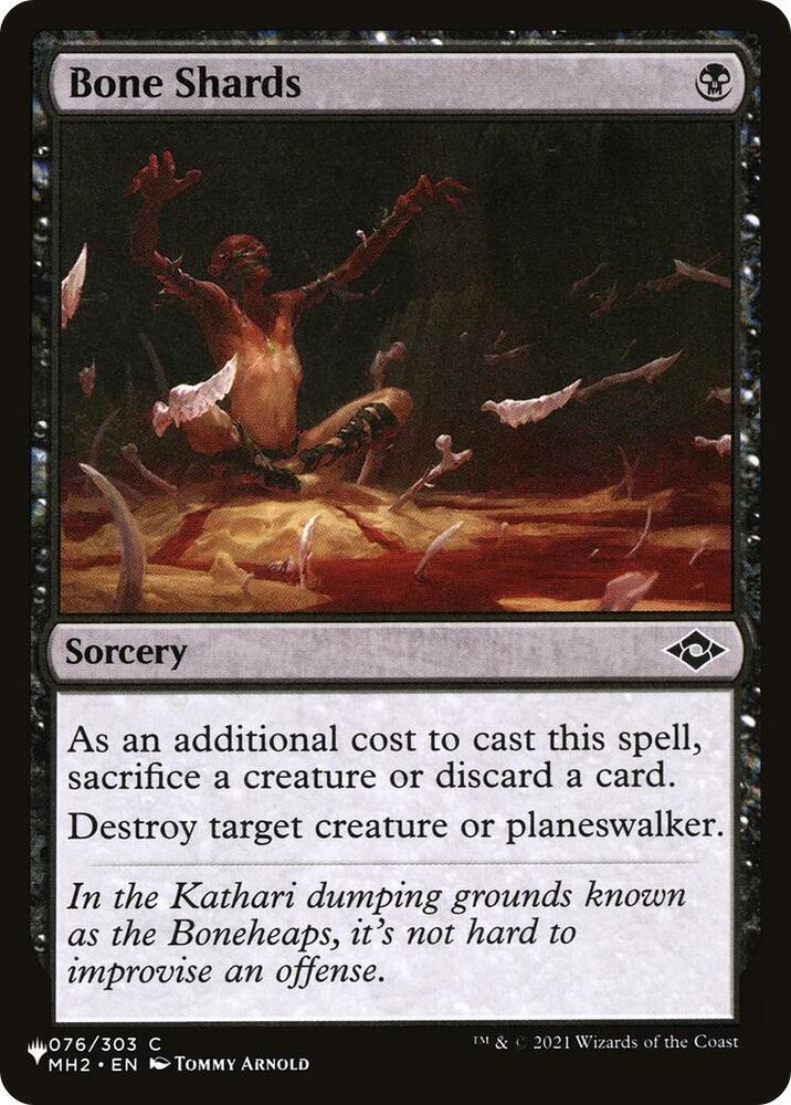 Bone Shards 076/303 card from The List Reprints
