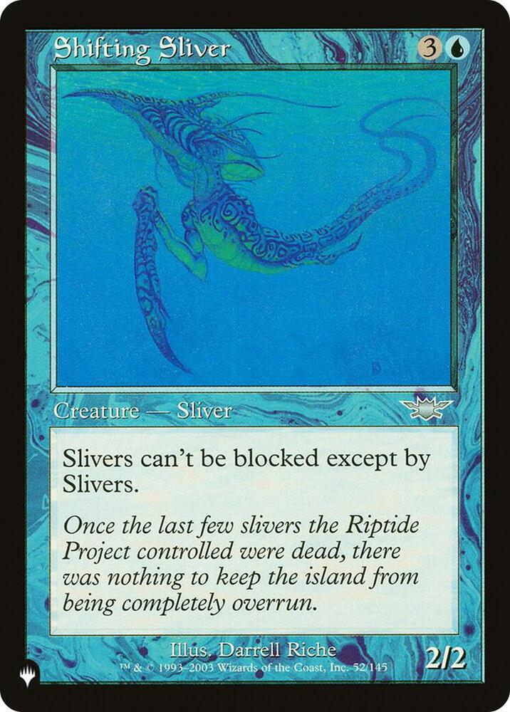 Shifting Sliver 52/145 card from The List Reprints