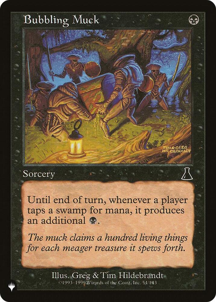 Bubbling Muck 54/143 card from The List Reprints