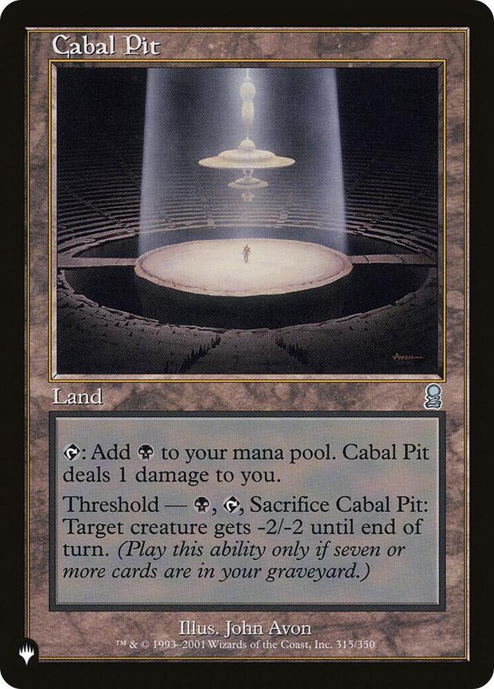 Cabal Pit 315/350 card from The List Reprints