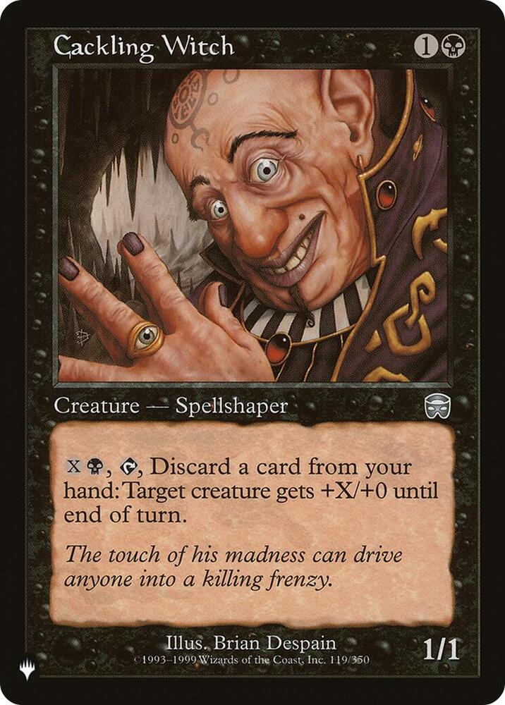 Cackling Witch 119/350 card from The List Reprints