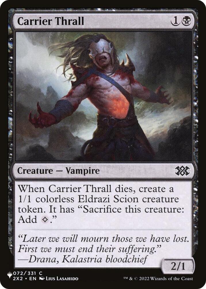 Carrier Thrall 072/024 card from The List Reprints