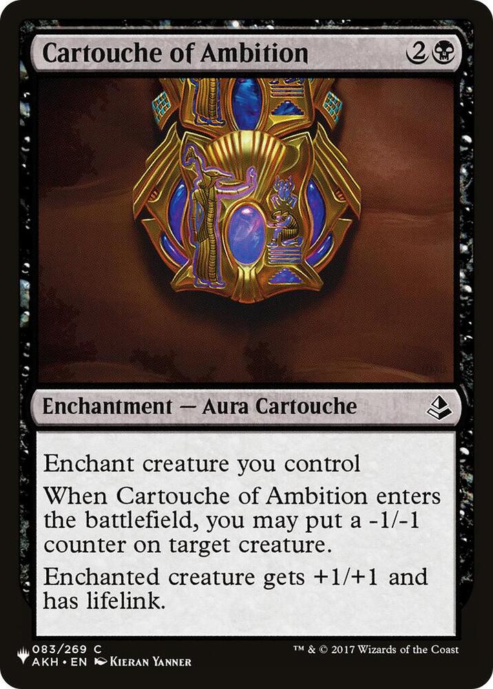 Cartouche of Ambition 083/269 card from The List Reprints