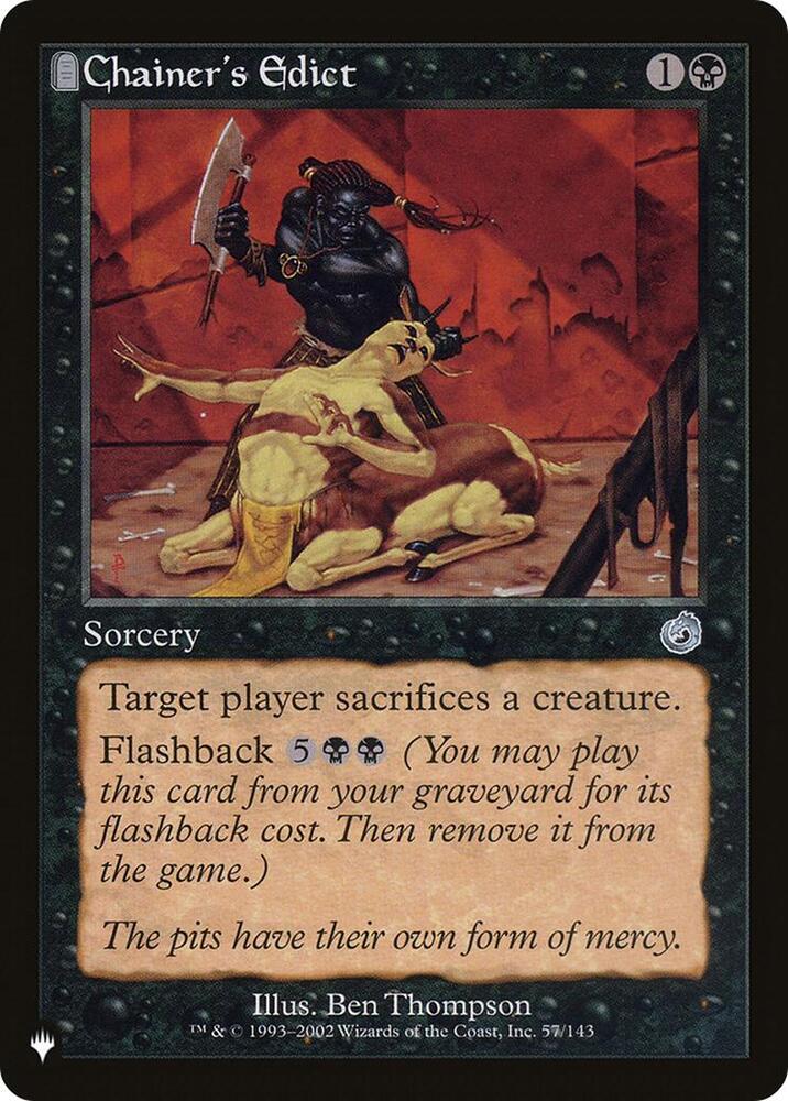 Chainer's Edict 57/143 card from The List Reprints