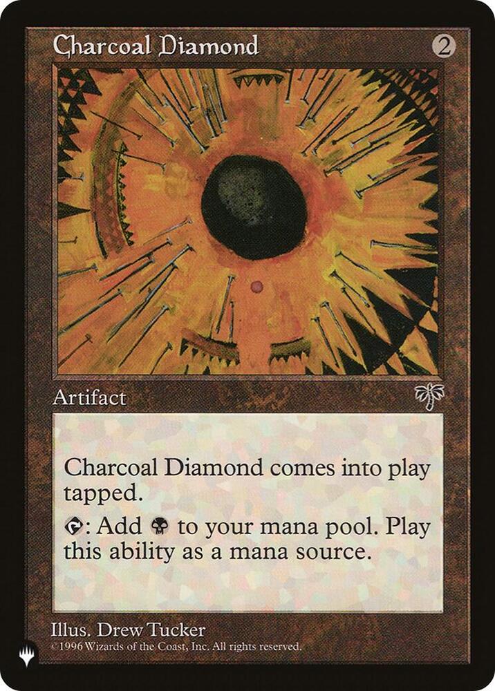 Charcoal Diamond card from The List Reprints