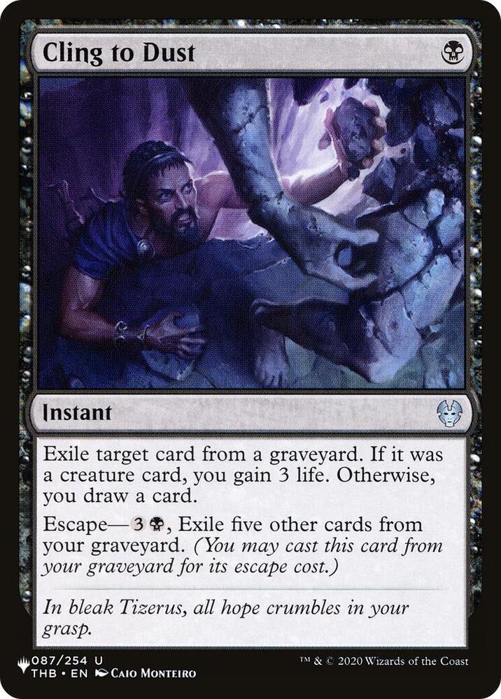 Cling to Dust 087/254 card from The List Reprints