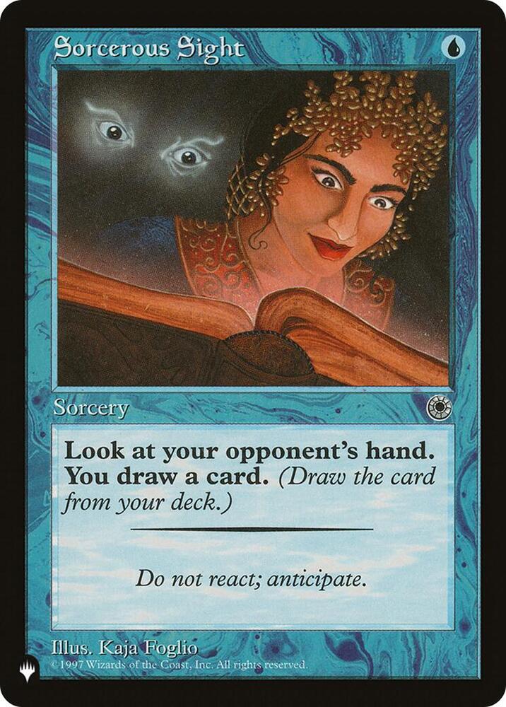 Sorcerous Sight card from The List Reprints