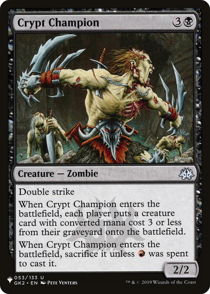 Crypt Champion 053/133 card from The List Reprints