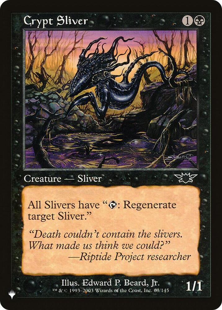 Crypt Sliver 63/145 card from The List Reprints
