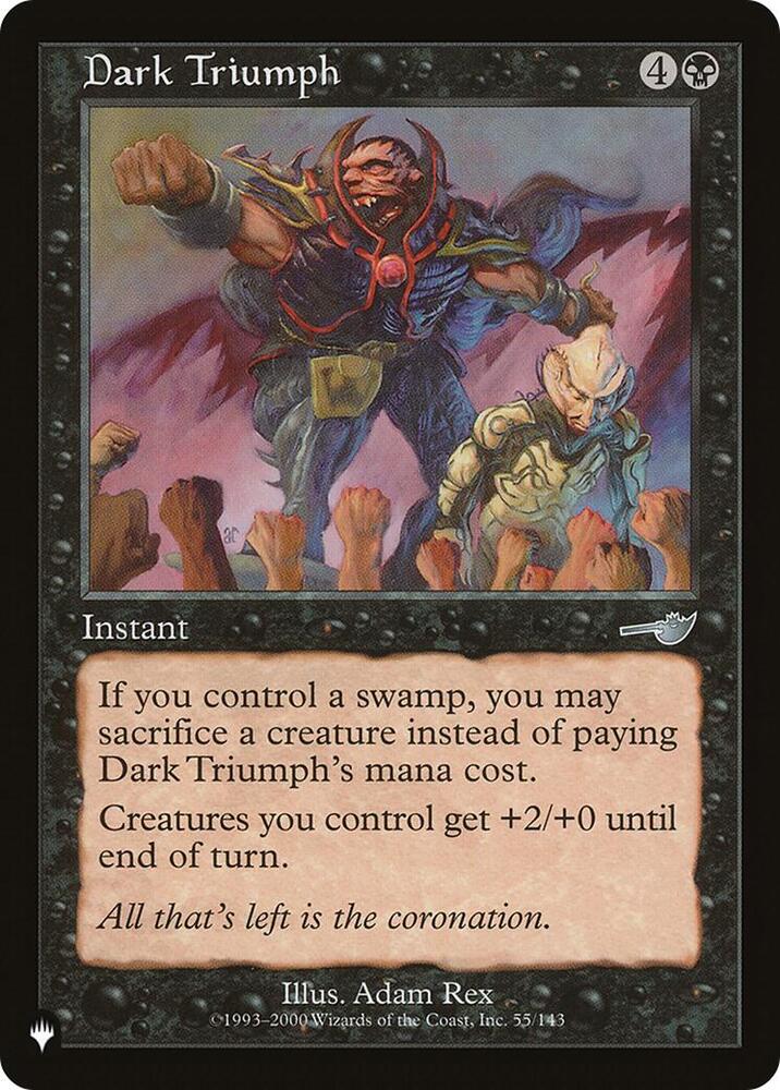 Dark Triumph 55/143 card from The List Reprints