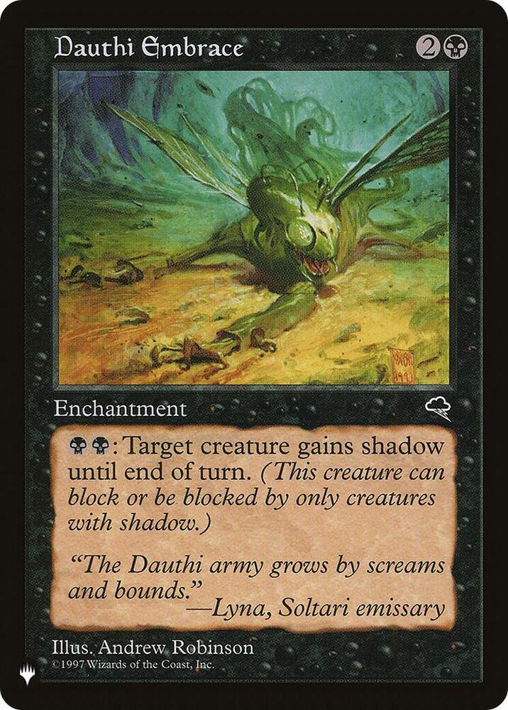 Dauthi Embrace card from The List Reprints