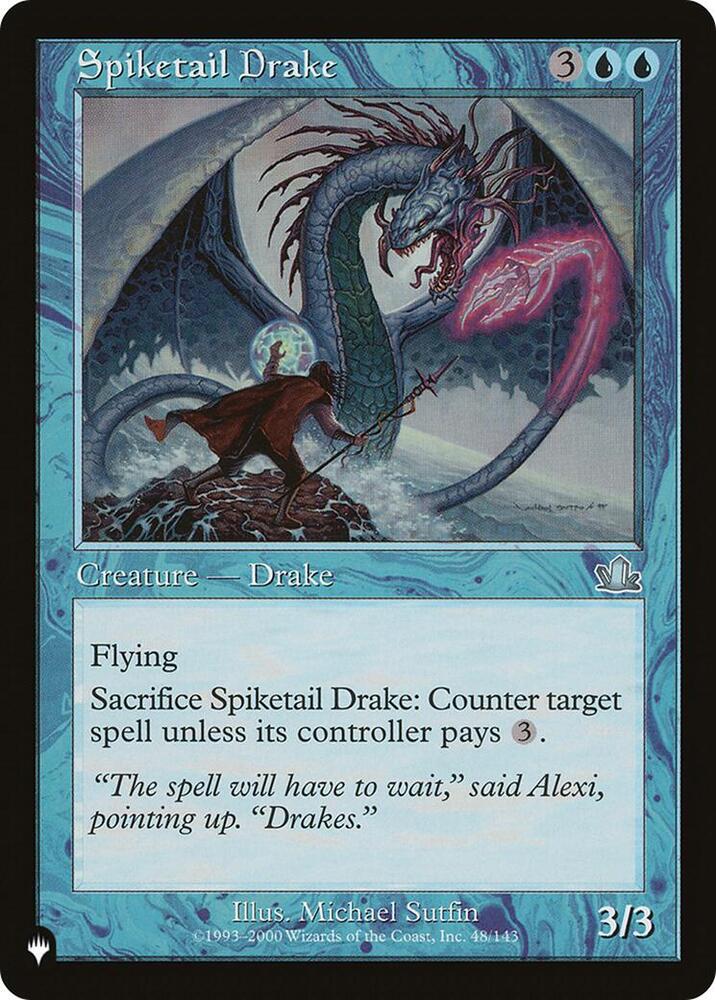 Spiketail Drake 48/143 card from The List Reprints