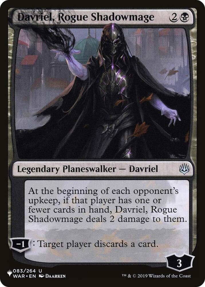 Davriel, Rogue Shadowmage 083/264 card from The List Reprints