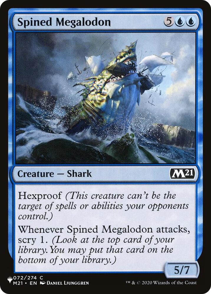 Spined Megalodon 072/274 card from The List Reprints