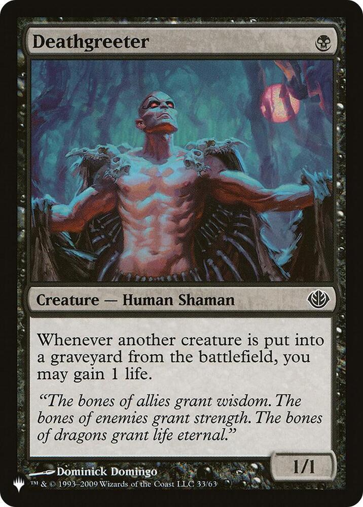 Deathgreeter 33/63 card from The List Reprints