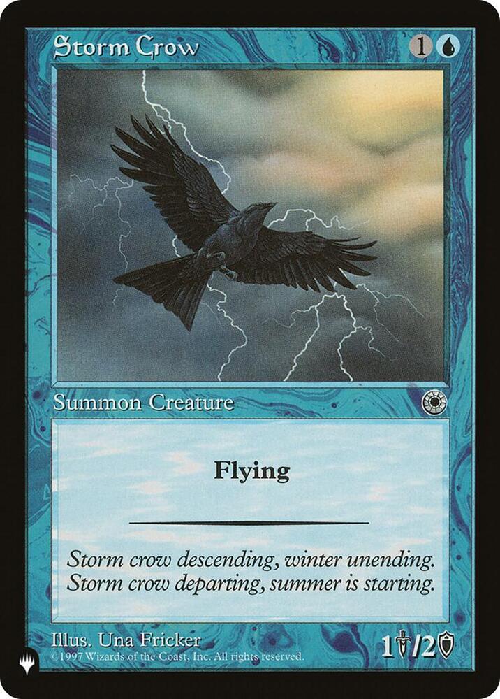 Storm Crow (POR) card from The List Reprints