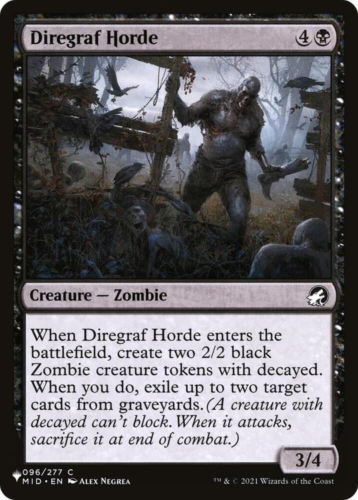 Diregraf Horde 096/277 card from The List Reprints