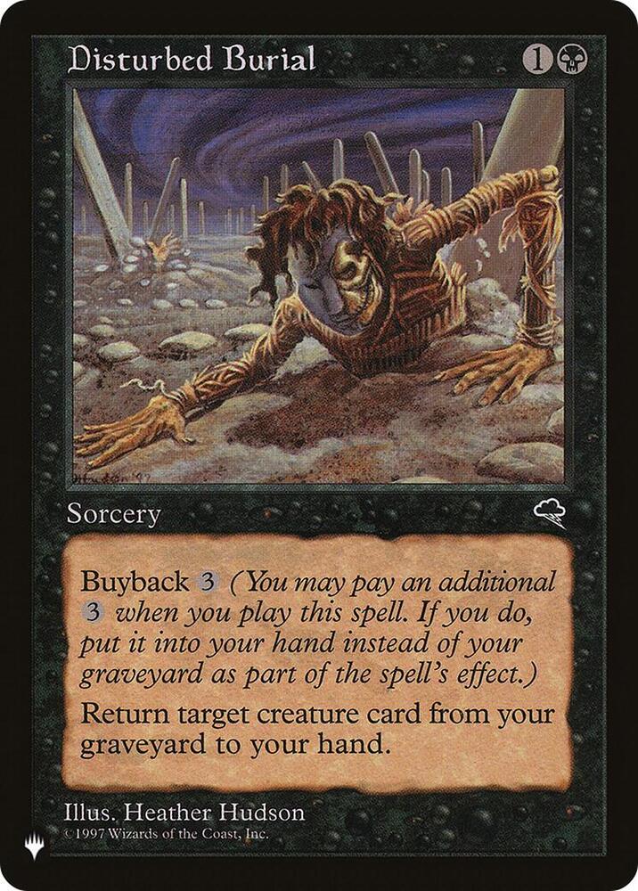 Disturbed Burial card from The List Reprints