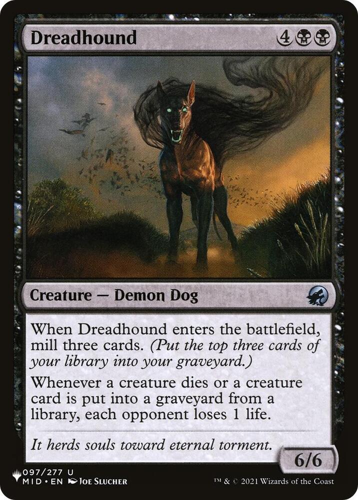 Dreadhound 097/277 card from The List Reprints