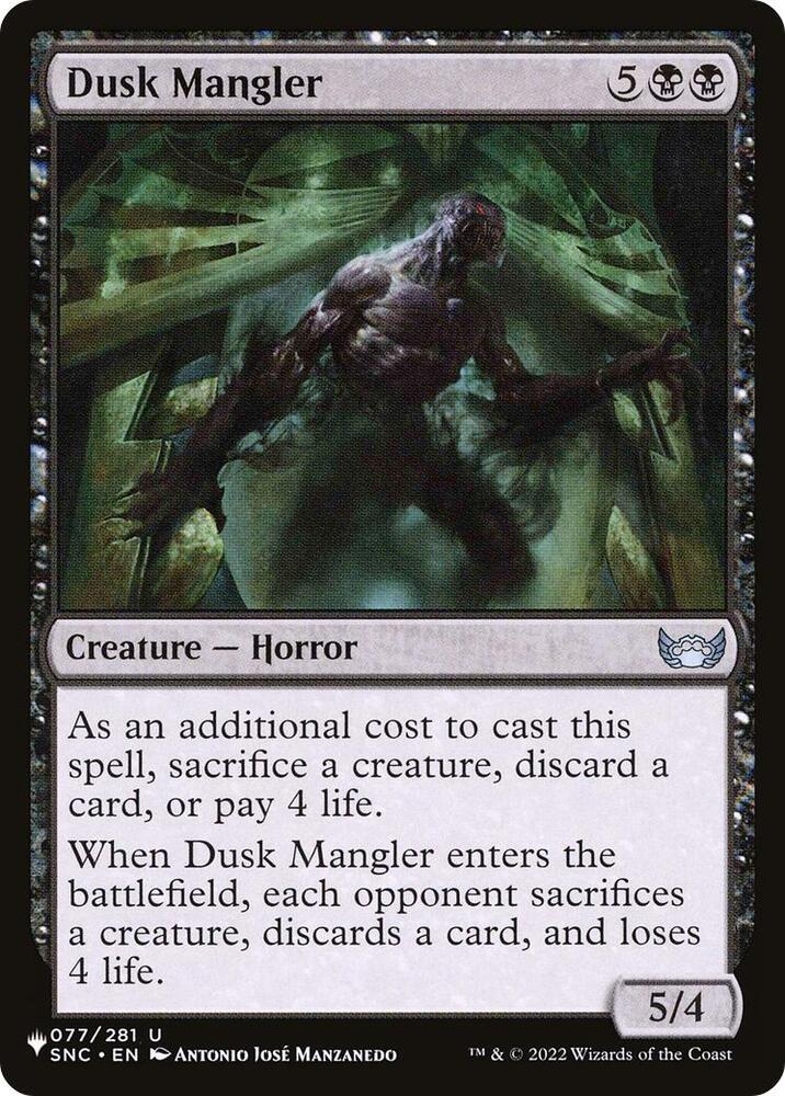 Dusk Mangler 077/281 card from The List Reprints