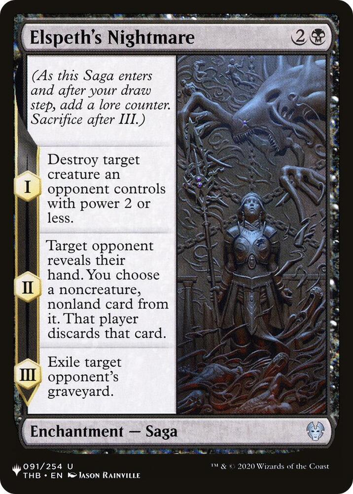 Elspeth's Nightmare 091/254 card from The List Reprints