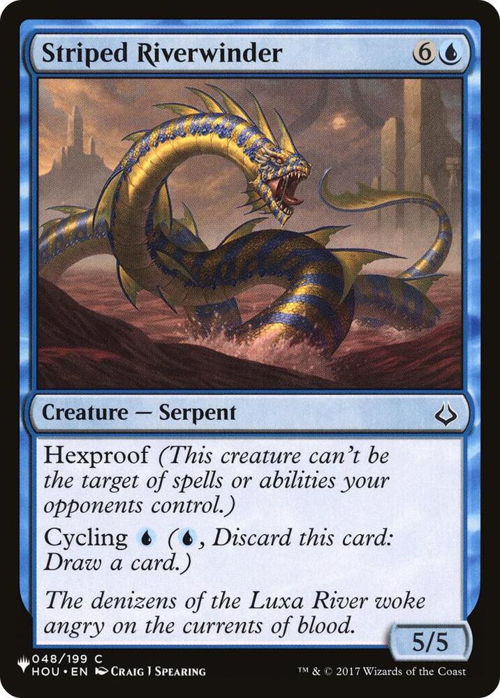 Striped Riverwinder 048/199 card from The List Reprints