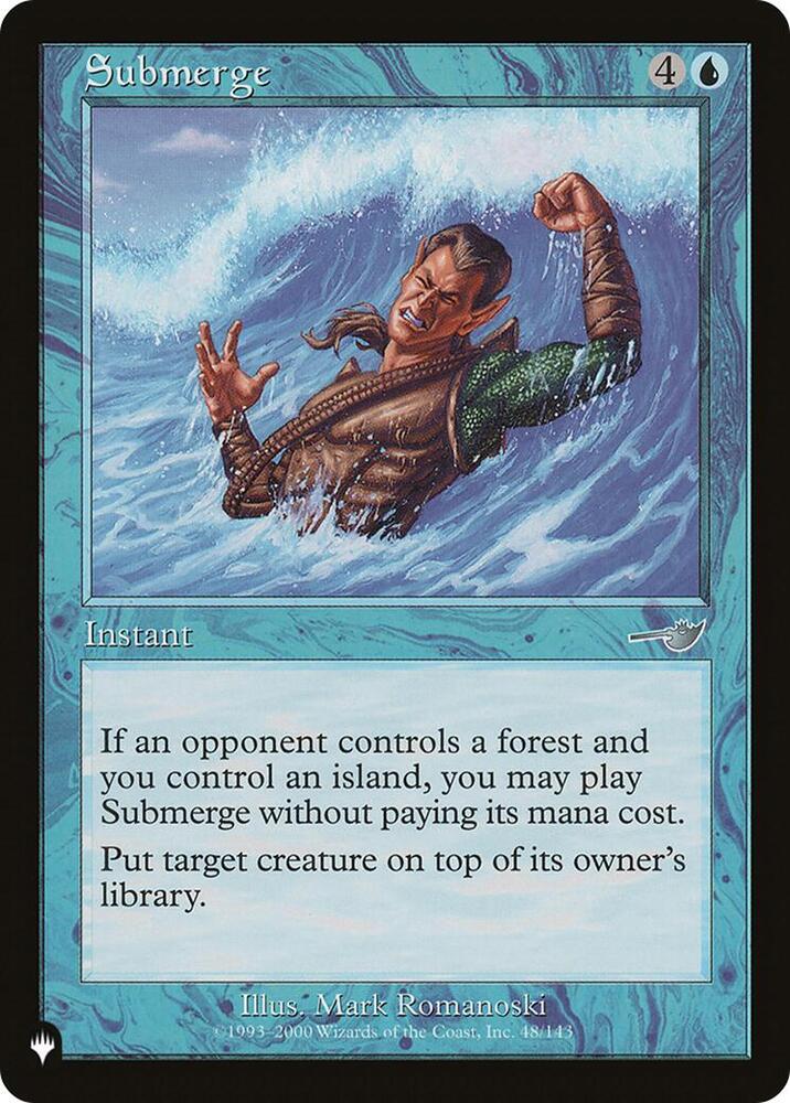 Submerge 48/143 card from The List Reprints