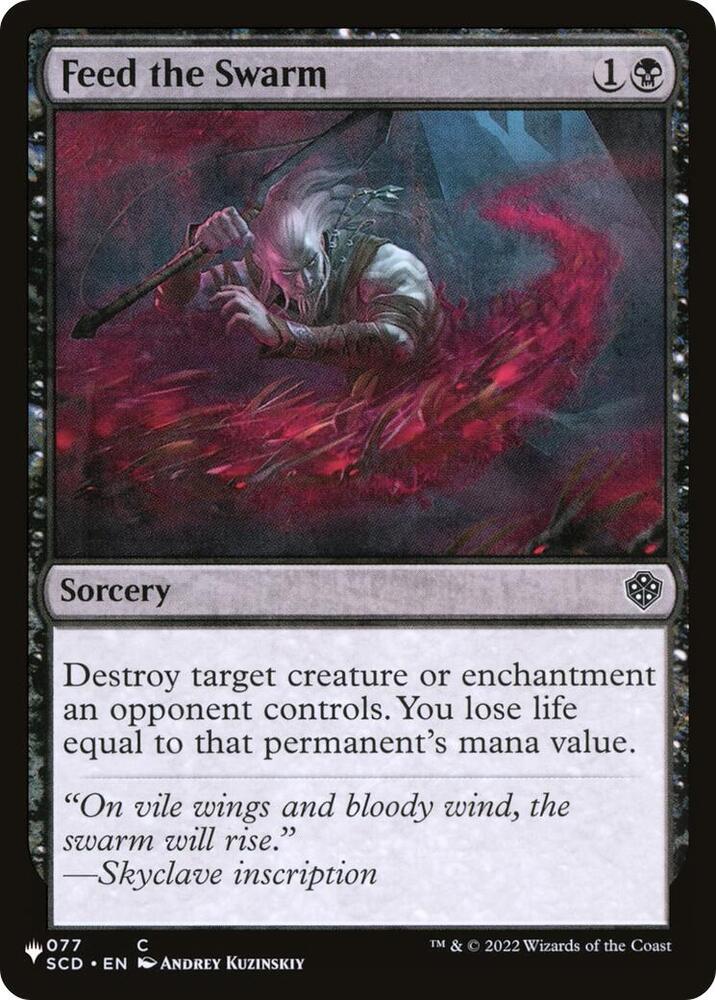 Feed the Swarm 077 card from The List Reprints