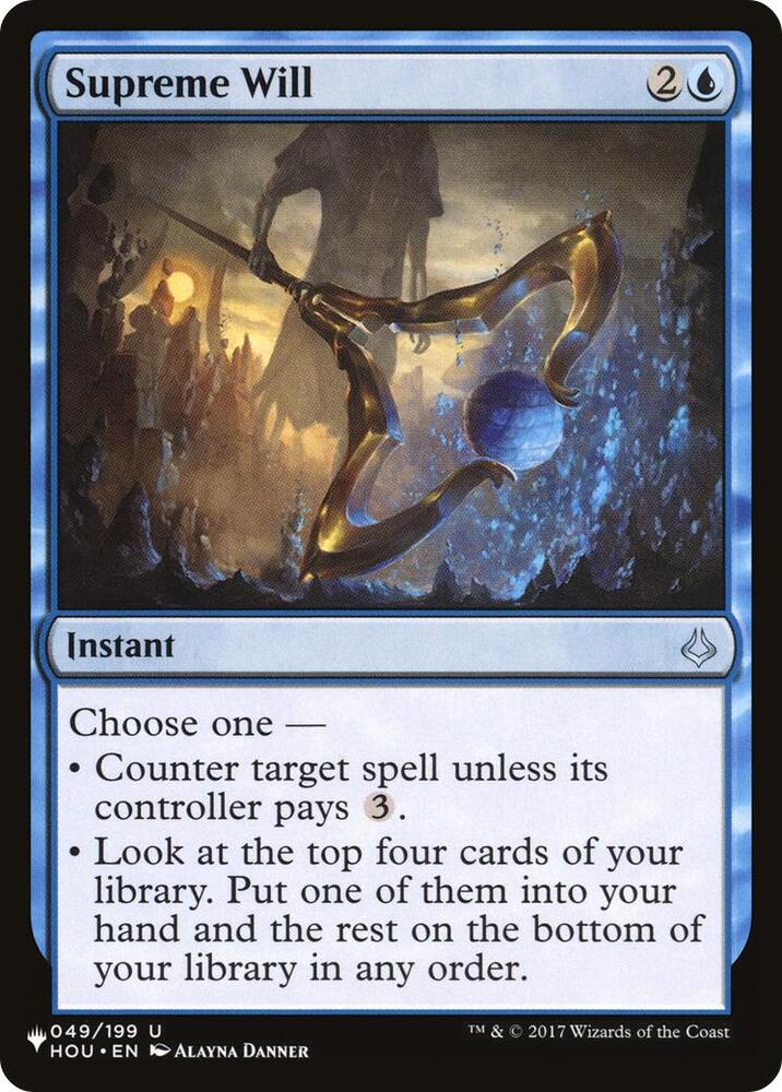 Supreme Will 049/199 card from The List Reprints