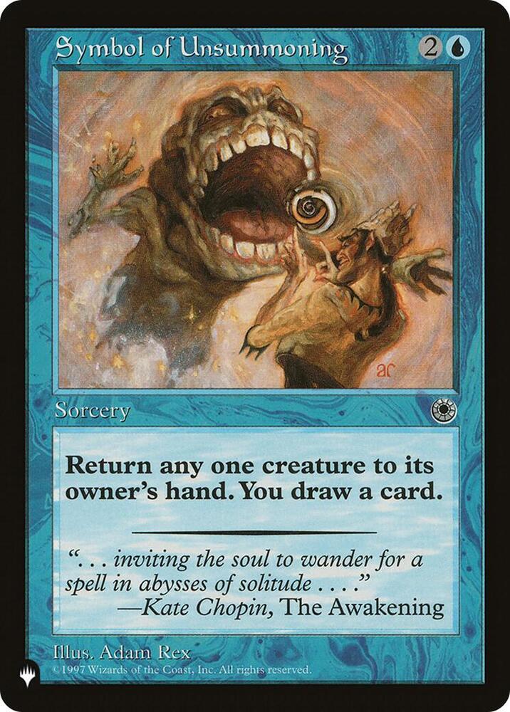 Symbol of Unsummoning card from The List Reprints