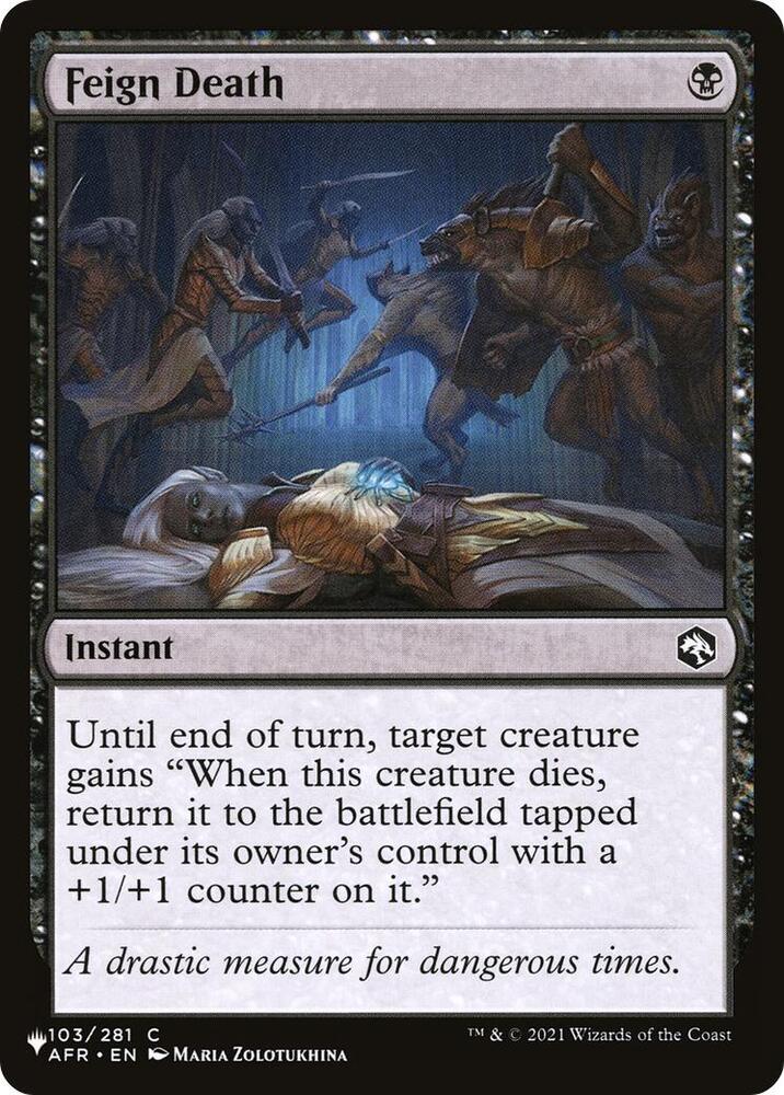 Feign Death 103/281 card from The List Reprints