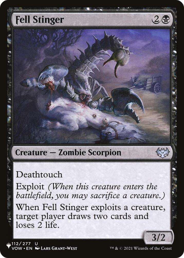 Fell Stinger 112/277 card from The List Reprints
