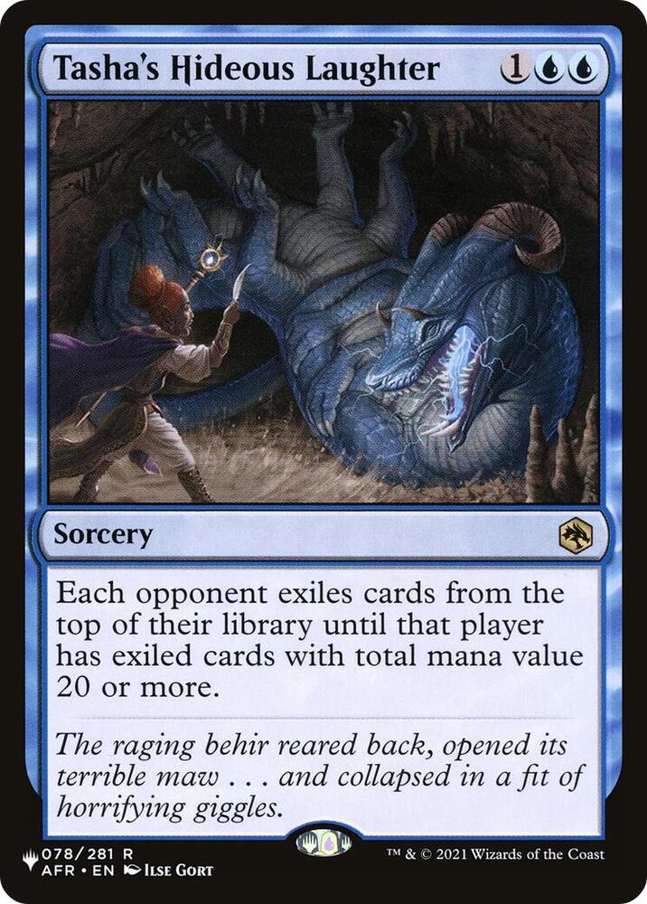 Tasha's Hideous Laughter 078/281 card from The List Reprints