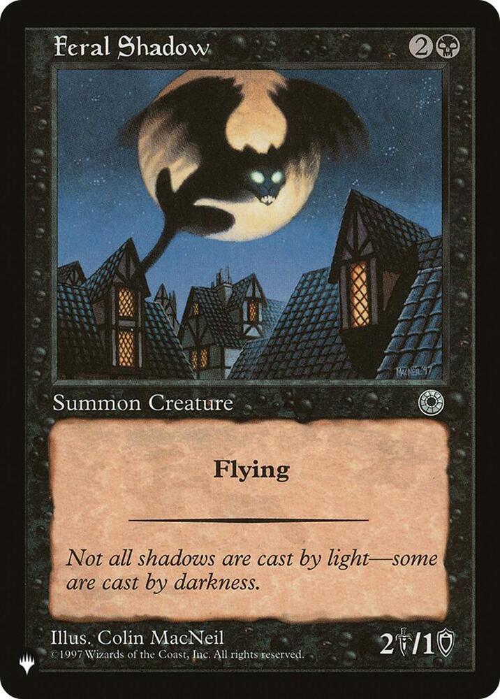 Feral Shadow card from The List Reprints