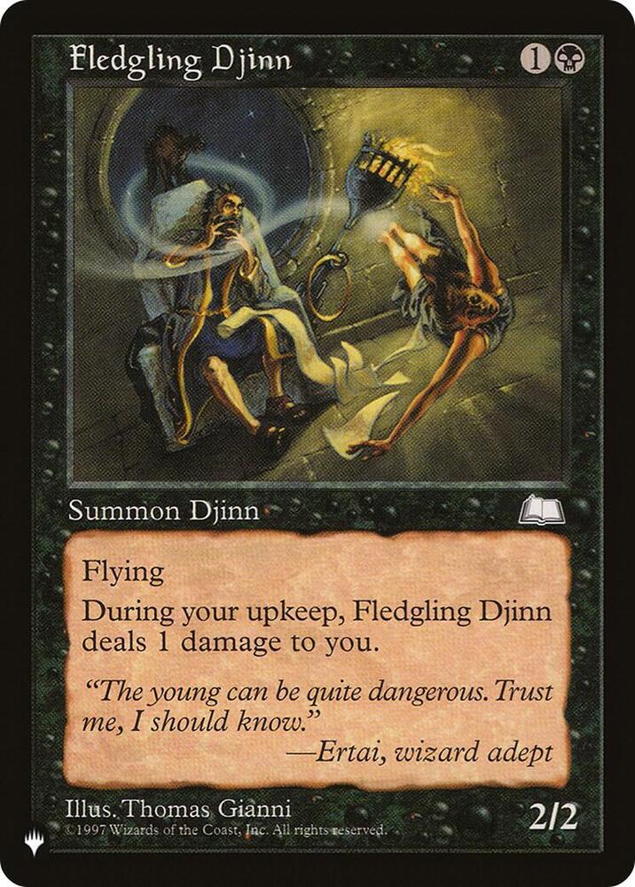 Fledgling Djinn card from The List Reprints