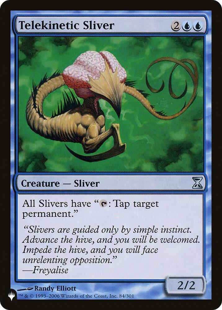 Telekinetic Sliver 84/301 card from The List Reprints