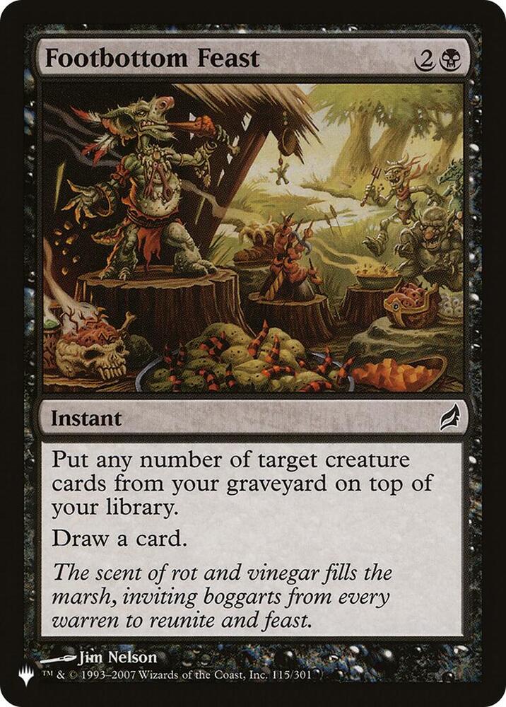 Footbottom Feast 115/301 card from The List Reprints