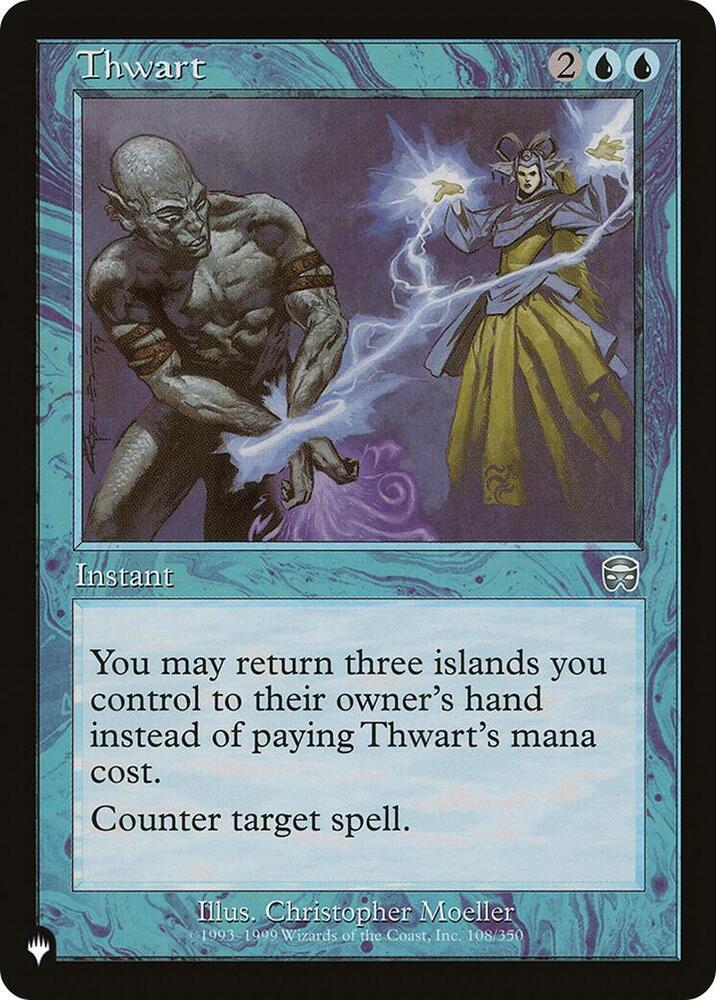 Thwart 108/350 card from The List Reprints